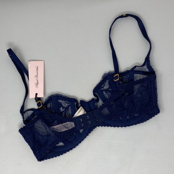 Agent Provocateur Rozlyn Navy Bra 32D NWT $255 - Picture 11 of 12